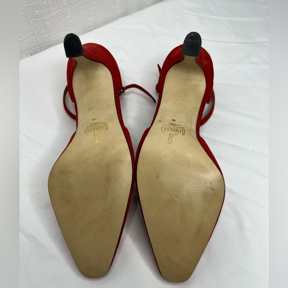 BANDOLINO women’s Red Suede stiletto strappy heels - Picture 6 of 7